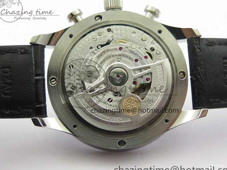 MIROTIME 0307 SunProtective Portugieser Chronograph Edition 150 Years IW371601 ZF 1:1 Best Edition Blue Dial on Black Leather Strap A7750 (Slim Movement) 7137